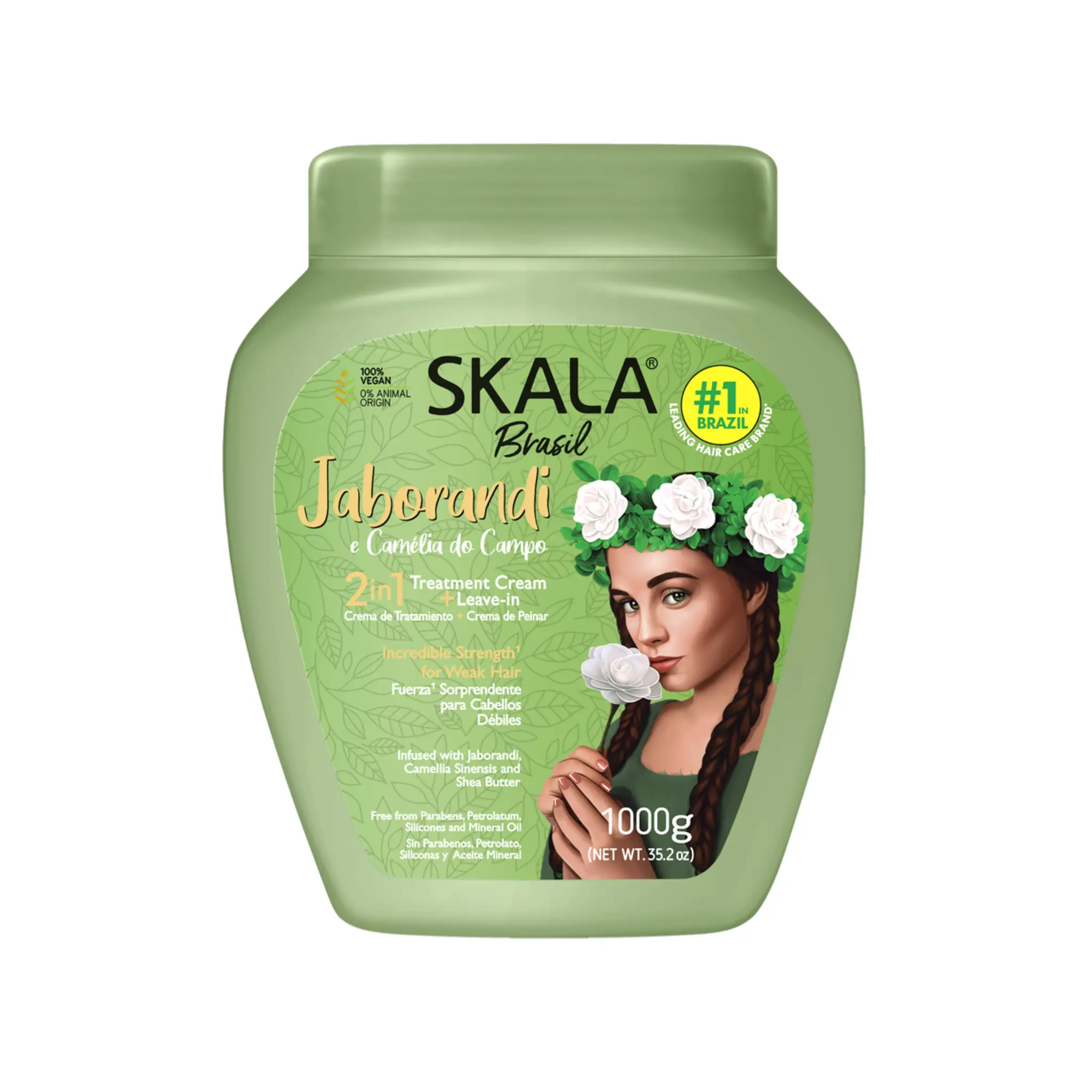 کرم حالت دهنده و ضد ریزش مو 2 در 1 موهای فر اسکالا Scala Botanica Jaborandi 2 in 1 Moisturizing and Nourishing Hair Cream 1000g