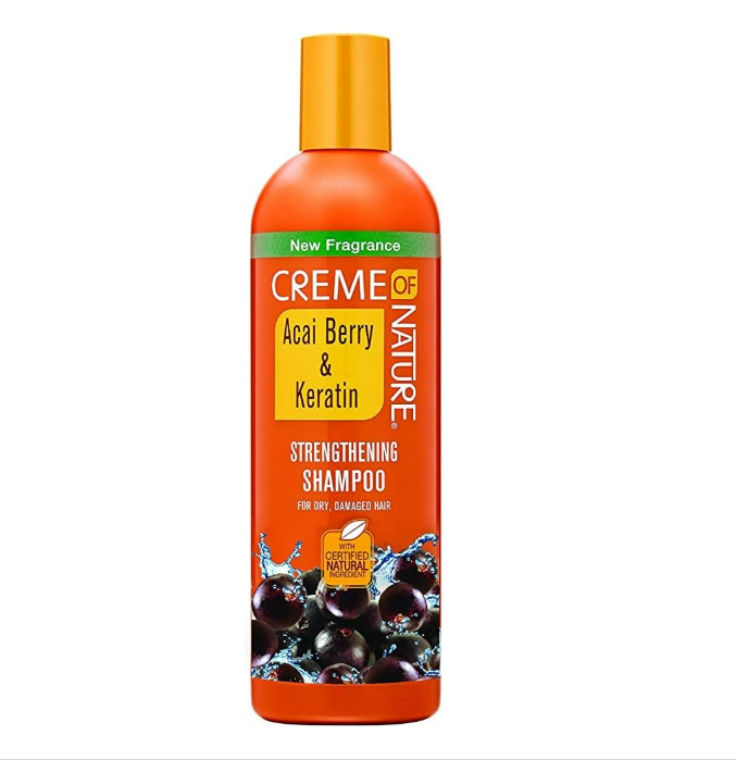 شامپو تقویت کننده موی فر حاوی آکای بری و کراتین کرم آف نیچر CREME of NATURE