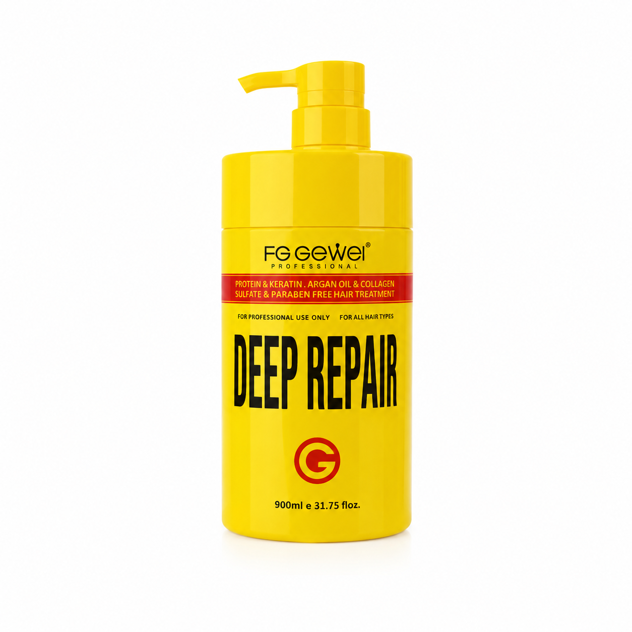 ماسک مو ترمیم کننده عمیق پاستا نانو اف جی زرد FG Gewel Deep Repair 900ml