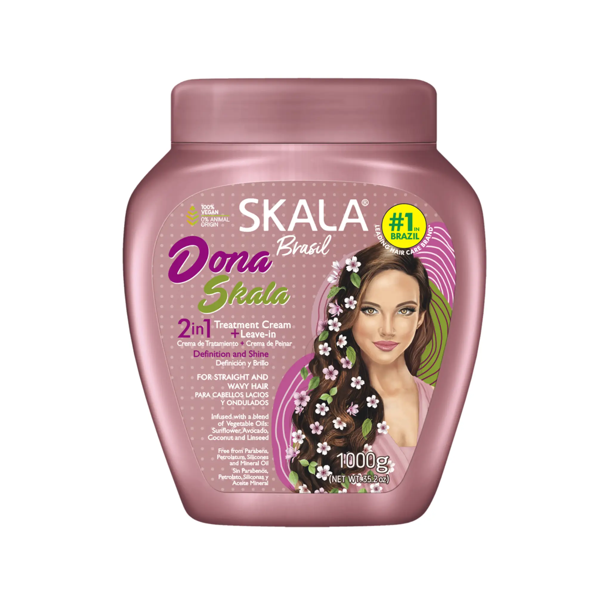 کرم حالت دهنده و درخشان کننده موهای موج دار 2 در 1 اسکالا Skala Expert Dona Skala 2 in 1 Hair Treatment Cream 1000g