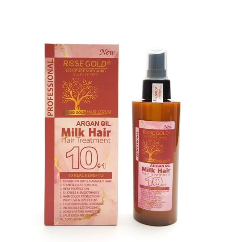 اسپری شیر مو روغن آرگان و بذر کتان رز گلد Rose Gold Milk Hair Treatment