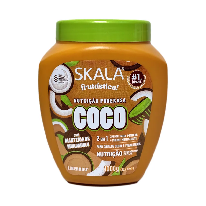 کرم تغذیه‌کننده و نرم‌کننده مو اسکالا مدل نارگیل 2 در 1 Skala Frutística Coco 1000g