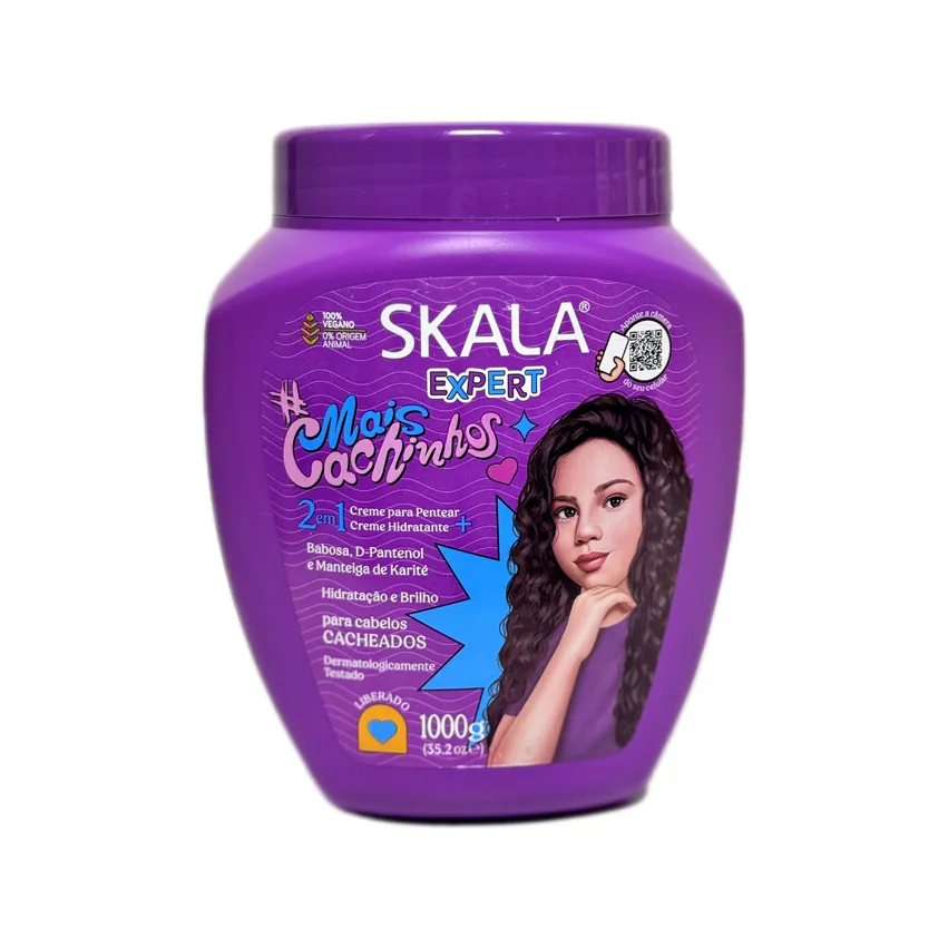 کرم حالت دهنده و آبرسان موی فر کودک 2 در 1 اسکالا 1000گرم Skala Expert Creme mais Cachinhos Curls Kids 2 in 1 Cream
